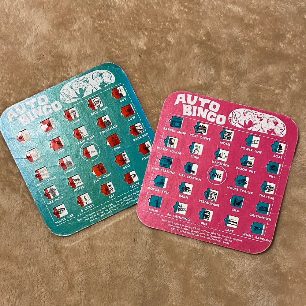Vintage Bingo Travel Game